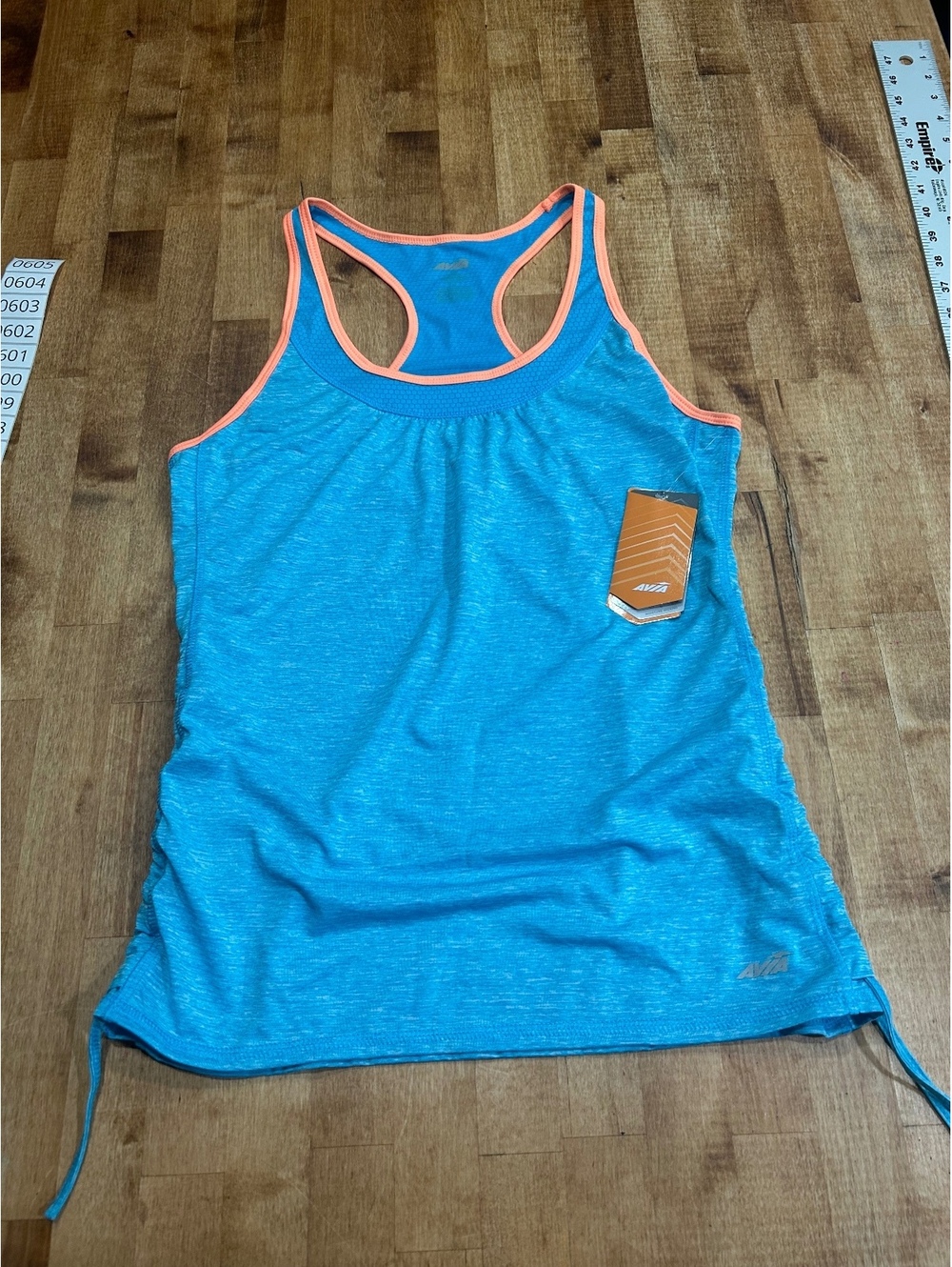 Avia Women's Medium Tropical Turq/Afterglow Racerback Tank Top